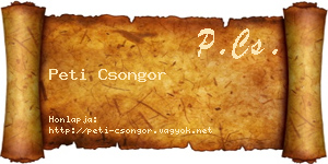 Peti Csongor névjegykártya