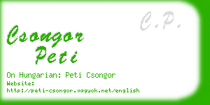 csongor peti business card